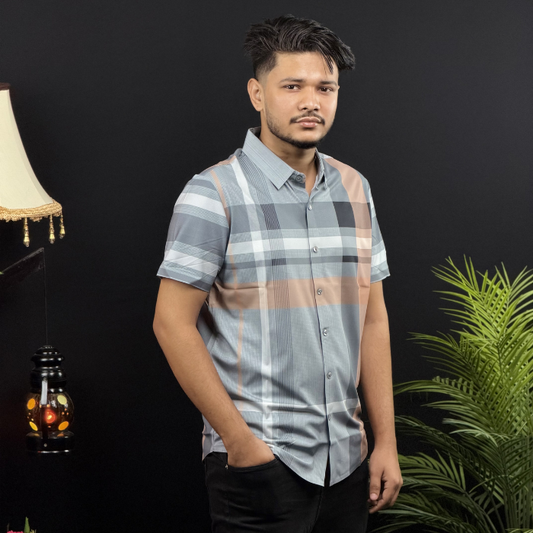 Premium Men's Check Polo Shirt -CP004