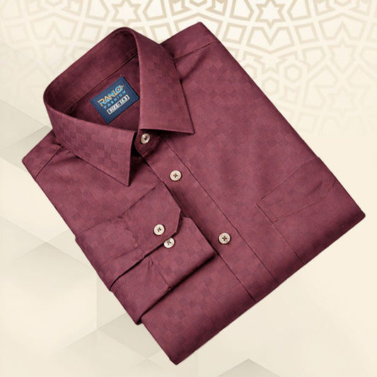 Premium Jacquard Cotton Formal Shirt – Classic Full Sleeve Collection