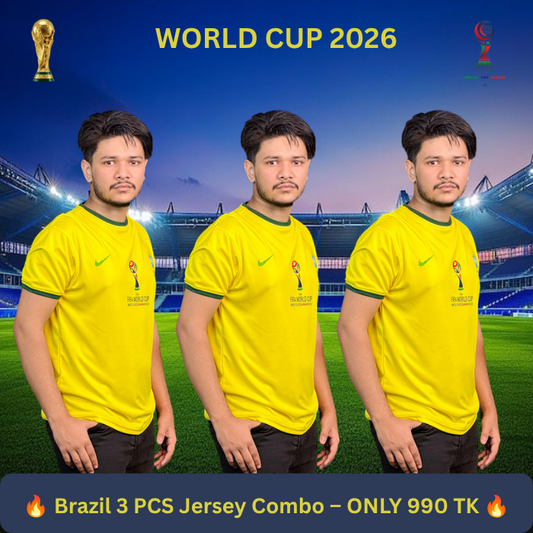 Brazil 3 PCS Jersey Combo