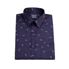 Men’s Navy Blue Casual Shirt – Premium Quality Smart Fit