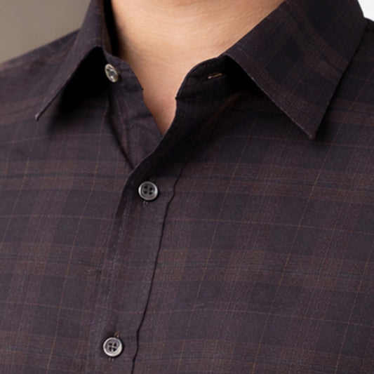 Premium Check Cotton Formal Shirt – Classic Full Sleeve Collection