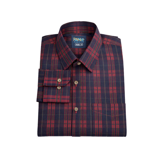 Premium Check Cotton Formal Shirt – Classic Full Sleeve Collection